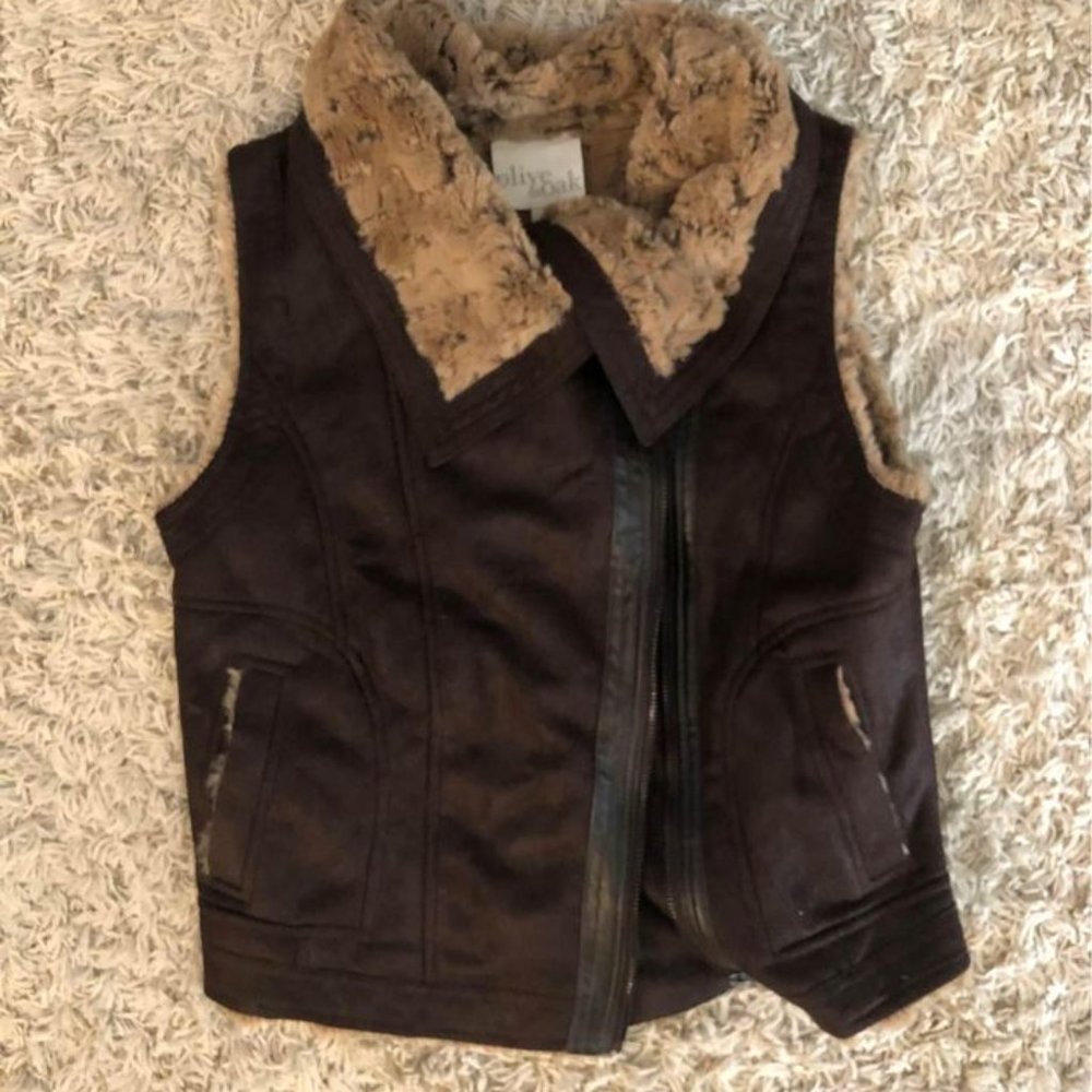 Velvet Faux Fur Vest